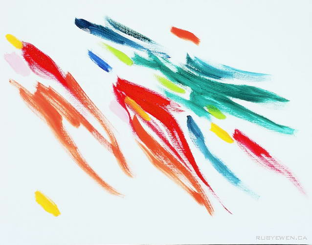2005 Ruby Ewen - Brushstrokes 60 - 36 x 46 cm 14 x 18 in